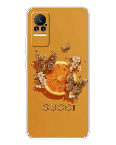 Чехол для Xiaomi Civi с картинкой «Gucci — золотые бабочки» Чехол для Xiaomi Civi с картинкой «Gucci — золотые бабочки»