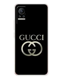 Чехол для Xiaomi Civi с картинкой «Gucci — золото на черном»