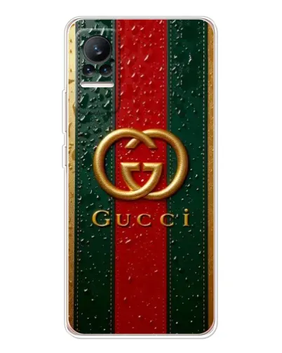 Чехол для Xiaomi Civi с картинкой «Gucci — фирменная полоса и золото» Чехол для Xiaomi Civi с картинкой «Gucci — фирменная полоса и золото»