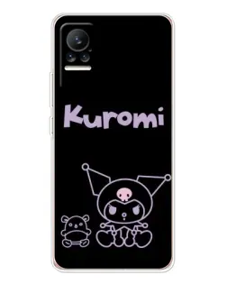 Чохол для Xiaomi Civi з картинкою «Kuromi — чорний мінімалізм»