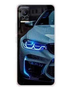 Чохол для Xiaomi Civi з картинкою «Погляд BMW з синіми фарами»