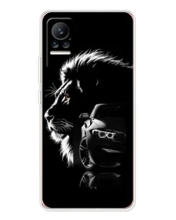 Чохол для Xiaomi Civi з картинкою «BMW та лев»