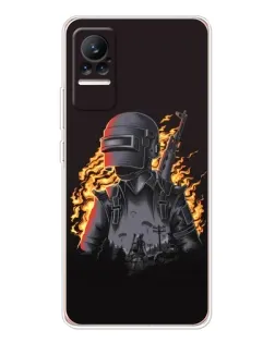 Чохол для Xiaomi Civi з картинкою «PUBG — вогняний силует»
