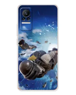 Чохол для Xiaomi Civi з картинкою «Десант PUBG — стрибок»