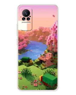 Чохол для Xiaomi Civi з картинкою «Рожеве дерево Minecraft»