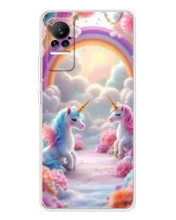 Чохол для Xiaomi Civi з картинкою «Веселка і єдинороги»