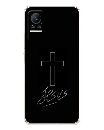 Чехол для Xiaomi Civi с картинкой «Графический крест Jesus» Чехол для Xiaomi Civi с картинкой «Графический крест Jesus»