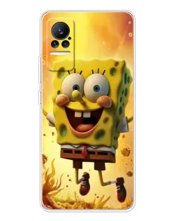 Чохол для Xiaomi Civi з картинкою «Губка Боб стрибає»