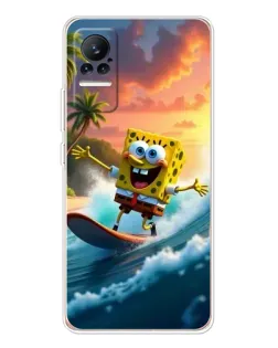 Чохол для Xiaomi Civi з картинкою «Губка Боб серфінгіст»