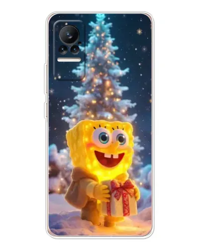 Чохол для Xiaomi Civi з картинкою «Різдвяний Спанч Боб»