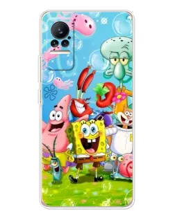 Чехол для Xiaomi Civi с картинкой «Губка Боб и друзья»