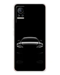 Чохол для Xiaomi Civi з картинкою «Силует Tesla Night»
