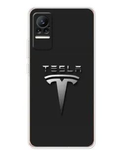 Чохол для Xiaomi Civi з картинкою «Сталевий логотип Tesla»