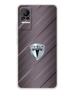 Чохол для Xiaomi Civi з картинкою «Металева текстура Tesla»