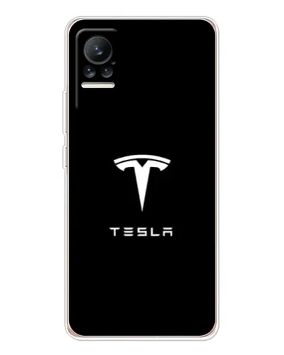 Чохол для Xiaomi Civi з картинкою «Tesla White Logo»