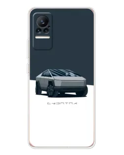 Чохол для Xiaomi Civi з картинкою «Сріблястий Cybertruck Tesla»