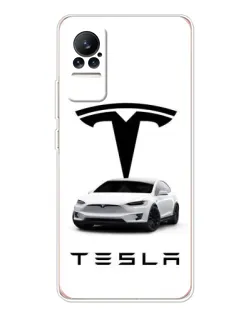 Чохол для Xiaomi Civi з картинкою «Tesla White Style»
