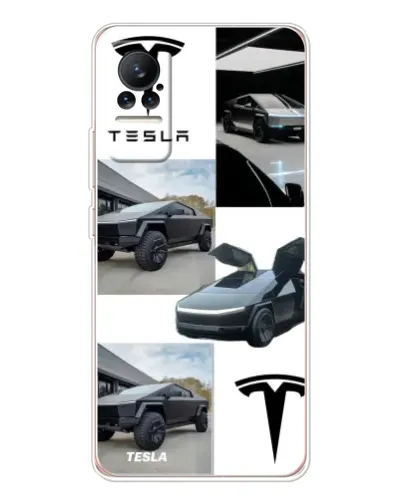 Чохол для Xiaomi Civi з картинкою «Колаж Cybertruck Tesla»
