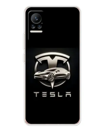 Чохол для Xiaomi Civi з картинкою «Tesla — срібне авто»