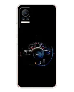 Чохол для Xiaomi Civi з картинкою «Салон Audi — кермо»
