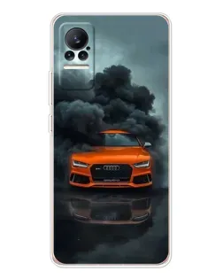 Чохол для Xiaomi Civi з картинкою «Audi у хмарах диму»
