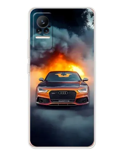 Чохол для Xiaomi Civi з картинкою «Audi у вогняному диму»