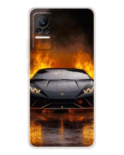 Чохол для Xiaomi Civi з картинкою «Lamborghini у вогні»