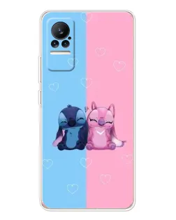 Чохол для Xiaomi Civi з картинкою «Stitch та Angel Love»