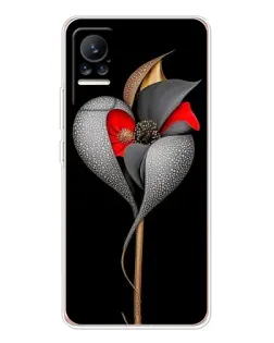 Чохол для Xiaomi Civi з картинкою «Срібна фантазійна квітка»