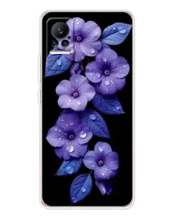 Чохол для Xiaomi Civi з картинкою «Фіолетові квіти з росою»