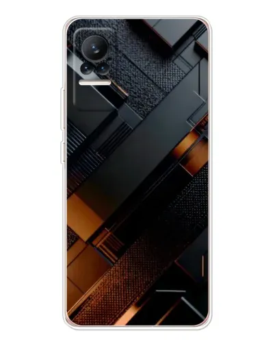 Чохол для Xiaomi Civi з картинкою «Чорні геометричні блоки» Чохол для Xiaomi Civi з картинкою «Чорні геометричні блоки»