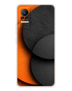 Чохол для Xiaomi Civi з картинкою «Геометрія помаранчевих кіл»