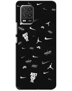 Чохол для Xiaomi Mi 10 Lite з картинкою «Nike Black Pattern»