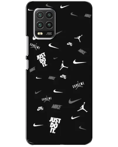 Чохол для Xiaomi Mi 10 Lite з картинкою «Nike Black Pattern»