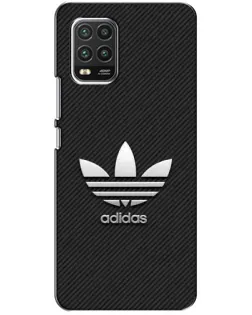 Чехол для Xiaomi Mi 10 Lite с картинкой «Adidas Карбоновая текстура»