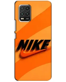 Чехол для Xiaomi Mi 10 Lite с картинкой «Оранжевый драйв Nike»