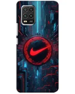 Чехол для Xiaomi Mi 10 Lite с картинкой «Техногенный стиль Nike»