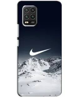 Чехол для Xiaomi Mi 10 Lite с картинкой «Nike — зимние горы»