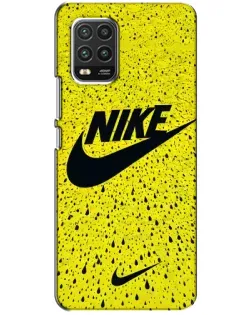 Чехол для Xiaomi Mi 10 Lite с картинкой «Желтый текстурный Nike»