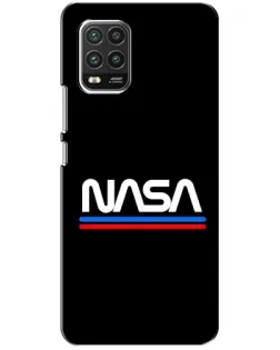 Чехол для Xiaomi Mi 10 Lite с картинкой «NASA — классика Red Blue»