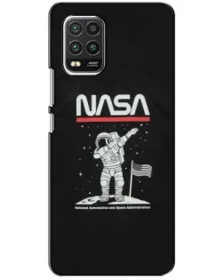 Чехол для Xiaomi Mi 10 Lite с картинкой «NASA — шагаем по Луне»