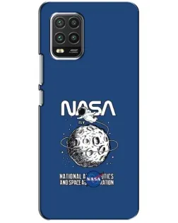 Чехол для Xiaomi Mi 10 Lite с картинкой «NASA — лунная миссия»