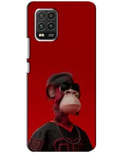 Чехол для Xiaomi Mi 10 Lite с картинкой «Bored Ape в красном»