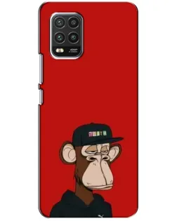 Чехол для Xiaomi Mi 10 Lite с картинкой «Bored Ape — красный фон»