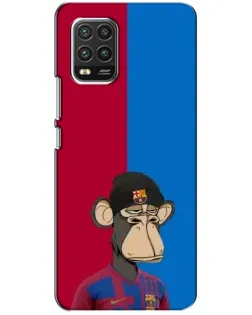 Чехол для Xiaomi Mi 10 Lite с картинкой «Bored Ape — фанат Барсы»