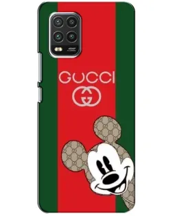 Чехол для Xiaomi Mi 10 Lite с картинкой «Gucci — полосы и Микки»