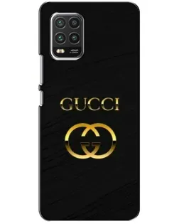 Чехол для Xiaomi Mi 10 Lite с картинкой «Золотой логотип Gucci»