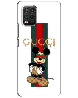 Чехол для Xiaomi Mi 10 Lite с картинкой «Микки Маус Gucci — полосы»