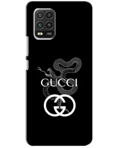 Чехол для Xiaomi Mi 10 Lite с картинкой «Gucci — серебряная змея»