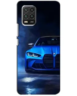 Чехол для Xiaomi Mi 10 Lite с картинкой «Голубая BMW M4»